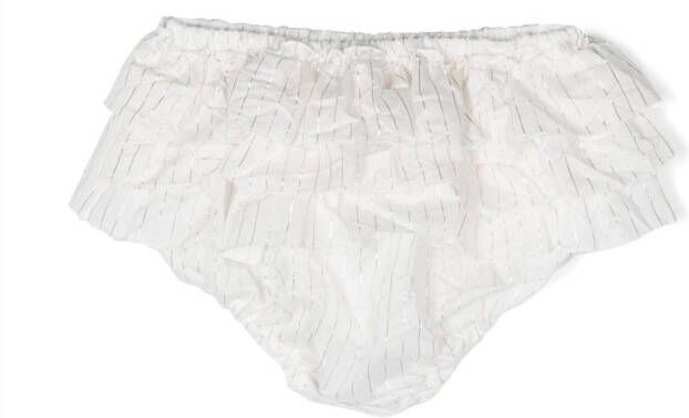 Douuod Kids Shorts met metallic detail Wit