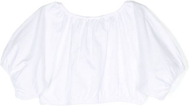 Douuod Kids Off-shoulder blouse Wit