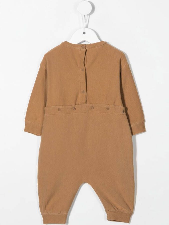 Douuod Kids Romper met logoprint Bruin