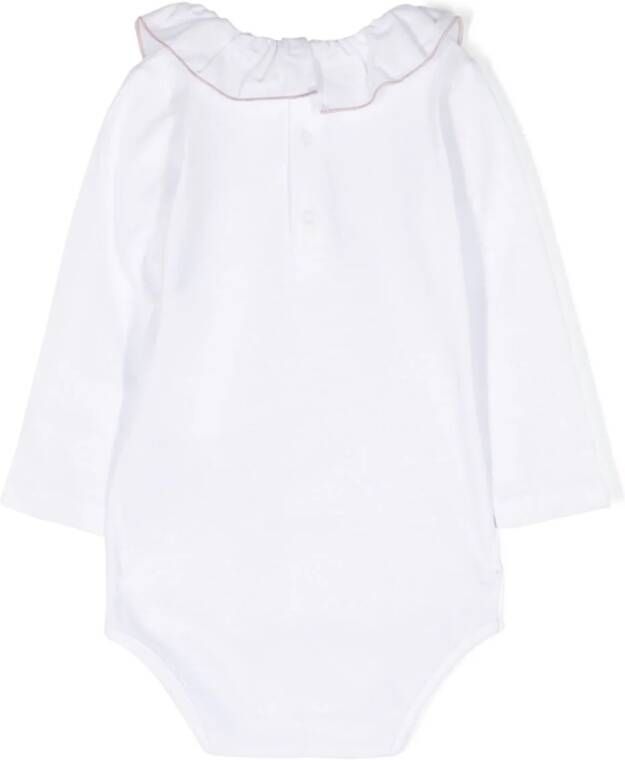 Douuod Kids Romper met ruchekraag Wit