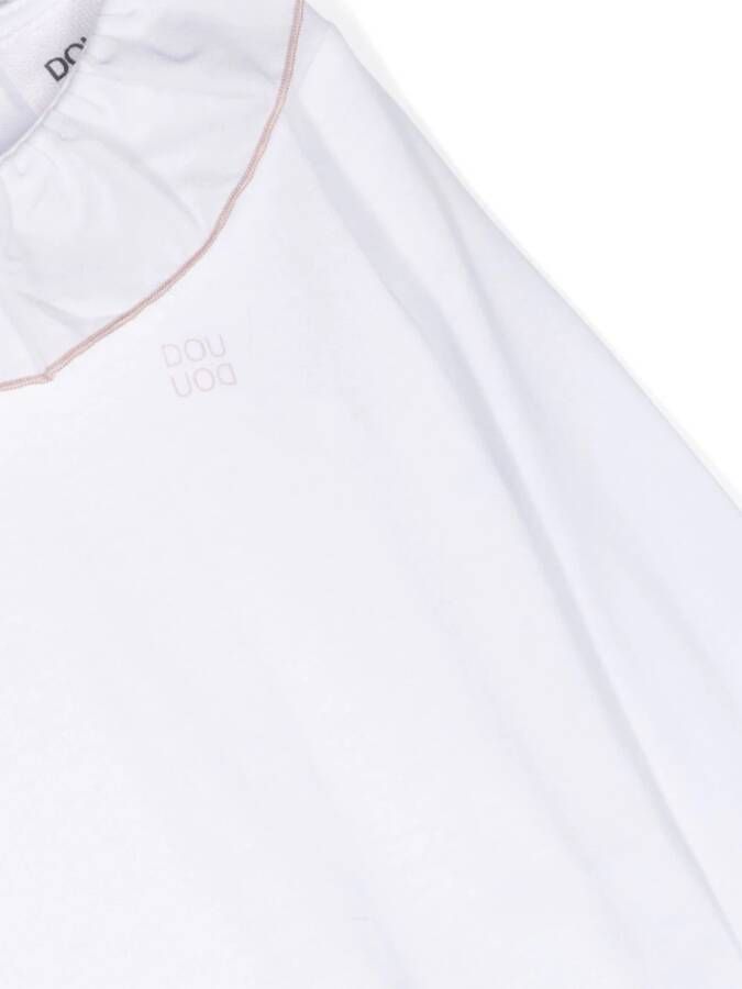 Douuod Kids Romper met ruchekraag Wit