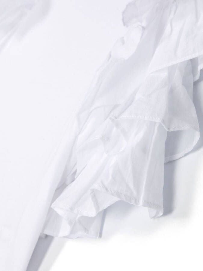 Douuod Kids T-shirt met ruches Wit