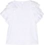 Douuod Kids Mini-jurk met ruchemouwen Wit - Thumbnail 2
