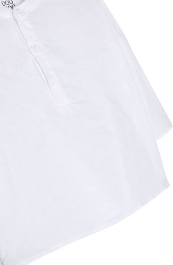 Douuod Kids Shirt met cropped mouwen Wit