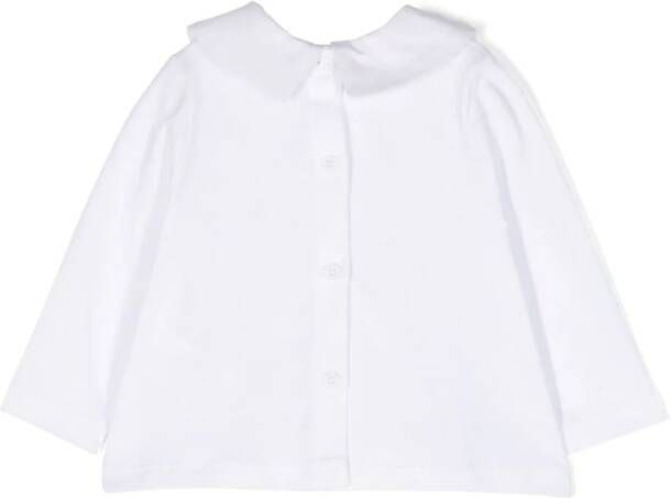 Douuod Kids Shirt met Peter Pan kraag Wit