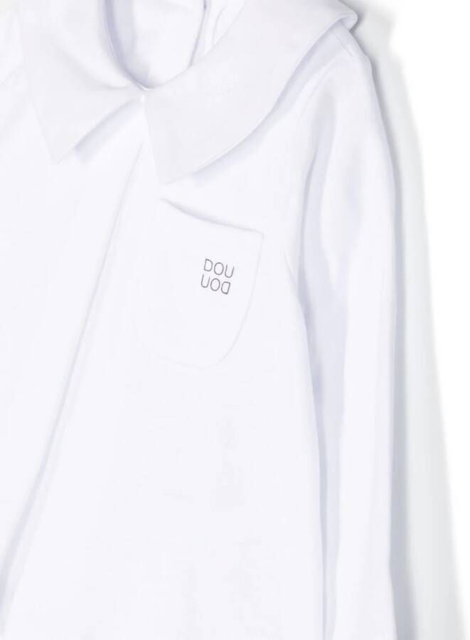 Douuod Kids Shirt met Peter Pan kraag Wit