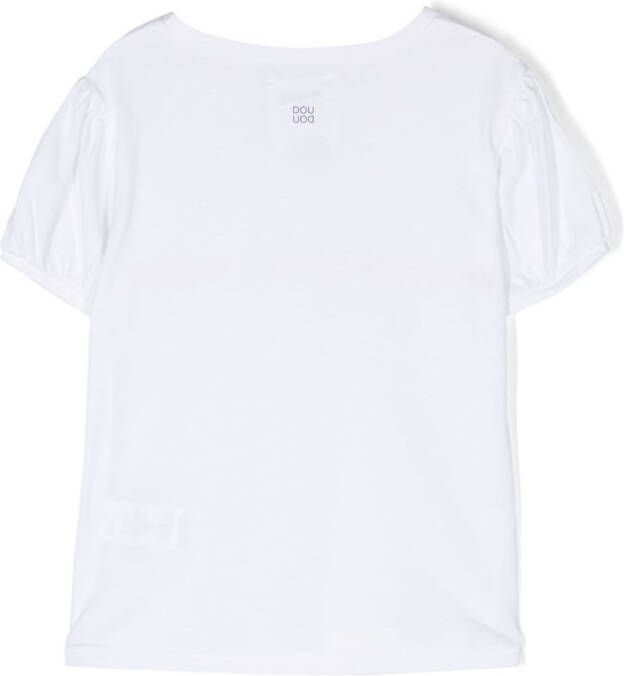 Douuod Kids T-shirt met tekst Wit