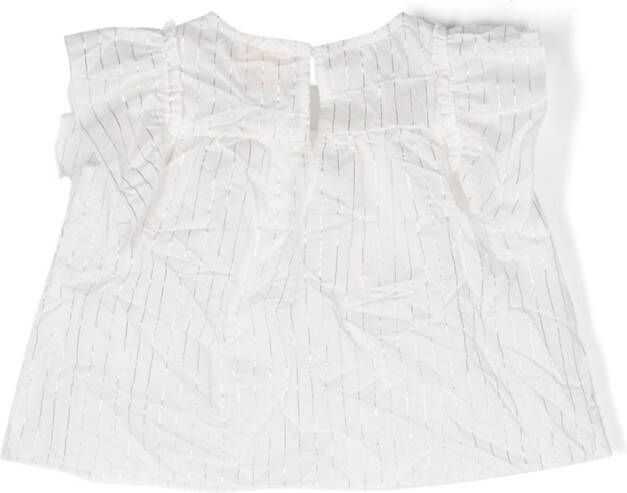 Douuod Kids Shirt met streepdetail Wit