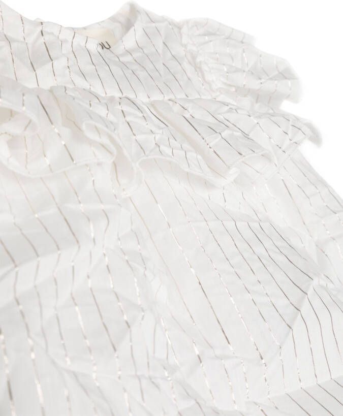 Douuod Kids Shirt met streepdetail Wit