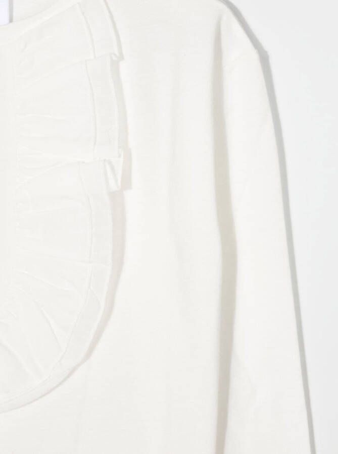 Douuod Kids T-shirt met franje detail Beige