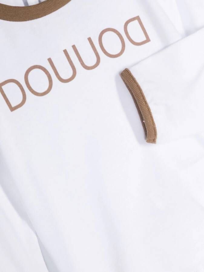 Douuod Kids T-shirt met logoprint Wit