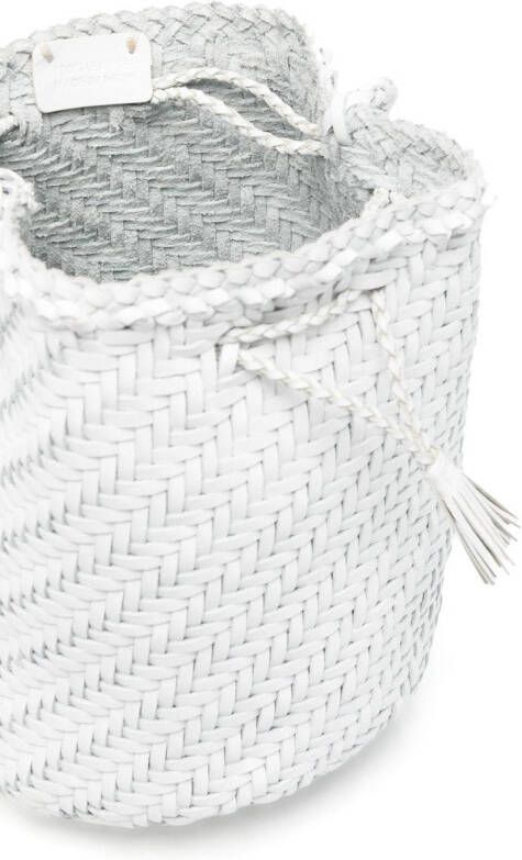 DRAGON DIFFUSION Pompom bucket-tas Wit