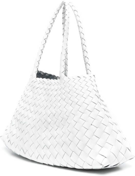 DRAGON DIFFUSION Santa Croce leren shopper Wit