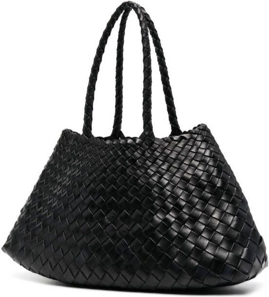 DRAGON DIFFUSION Santa Croce leren shopper Zwart