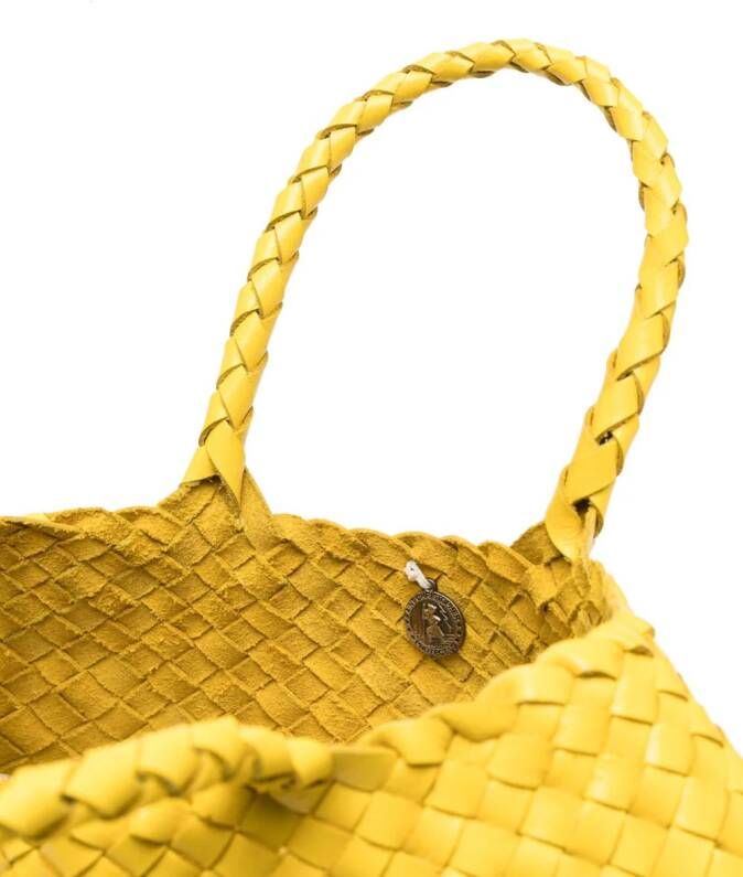 DRAGON DIFFUSION Leren shopper Geel