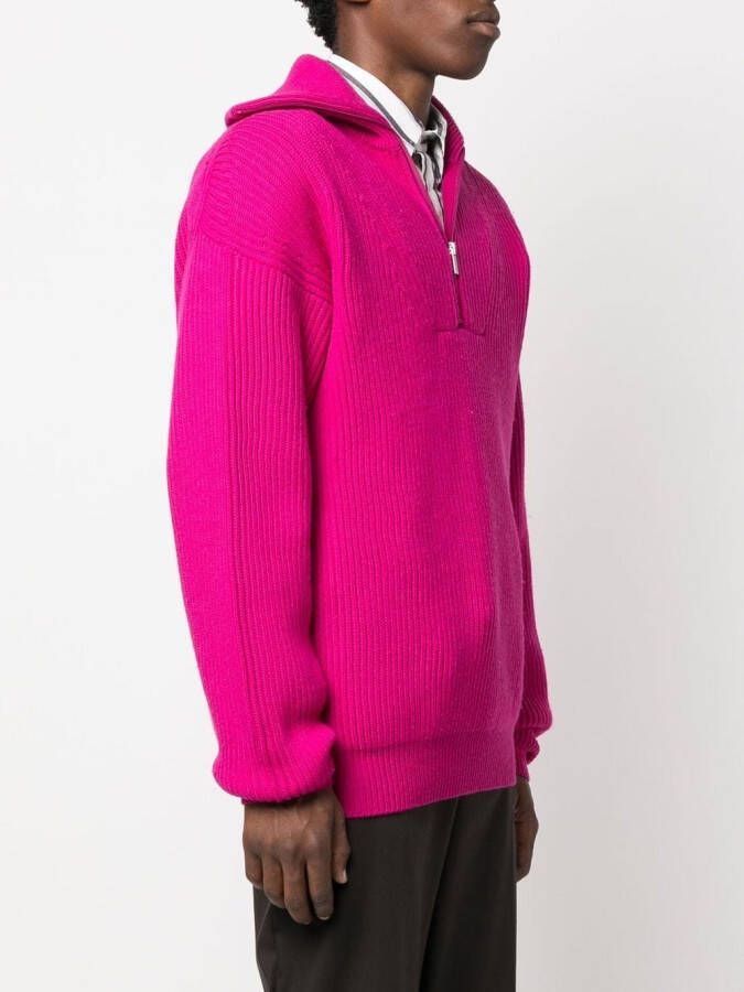 Drôle De Monsieur Geribbelde trui Roze