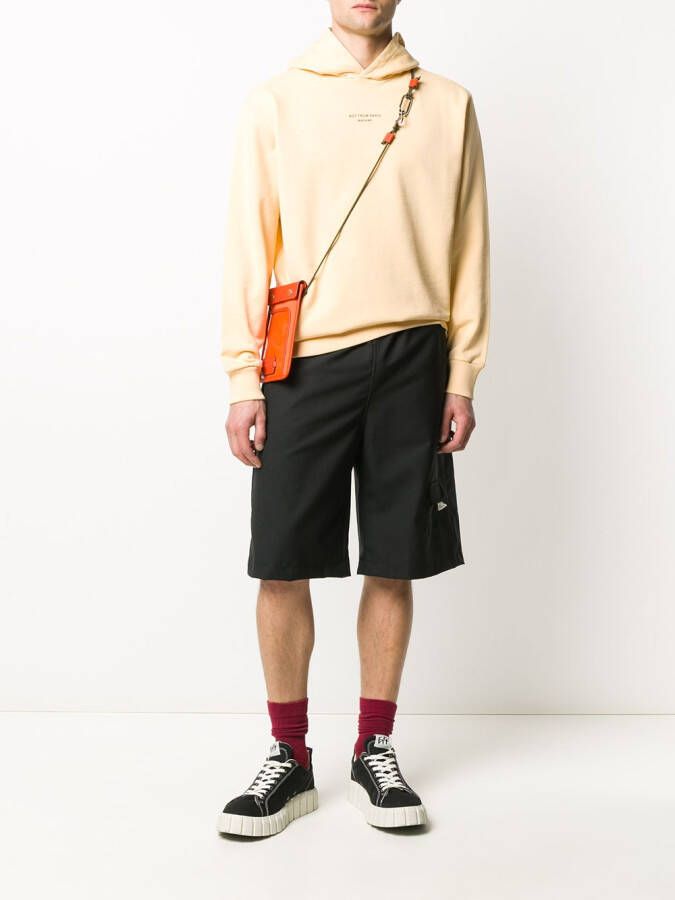 Drôle De Monsieur Hoodie met logopatch Oranje
