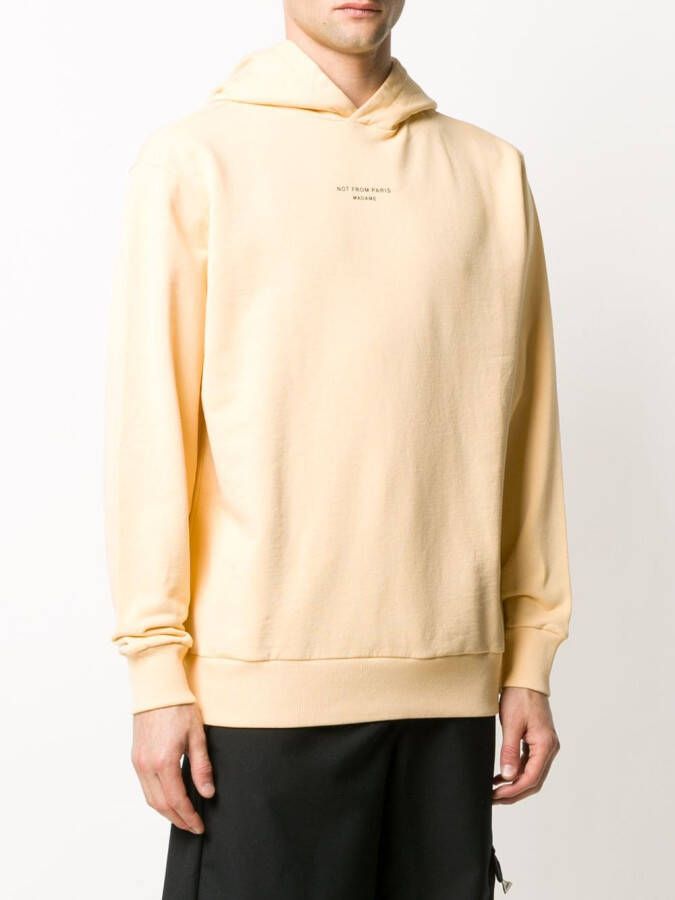Drôle De Monsieur Hoodie met logopatch Oranje