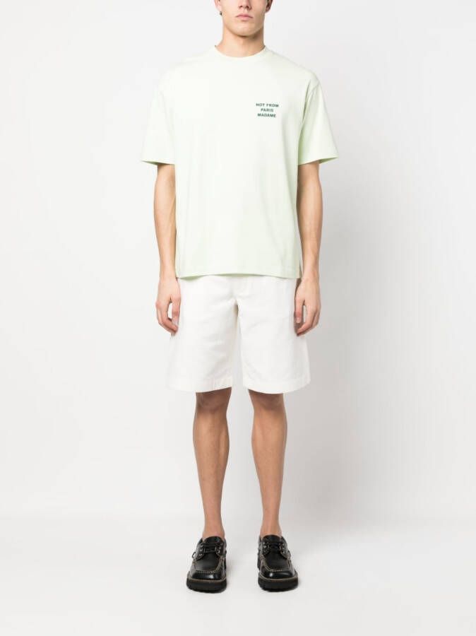 Drôle De Monsieur T-shirt met tekst Groen