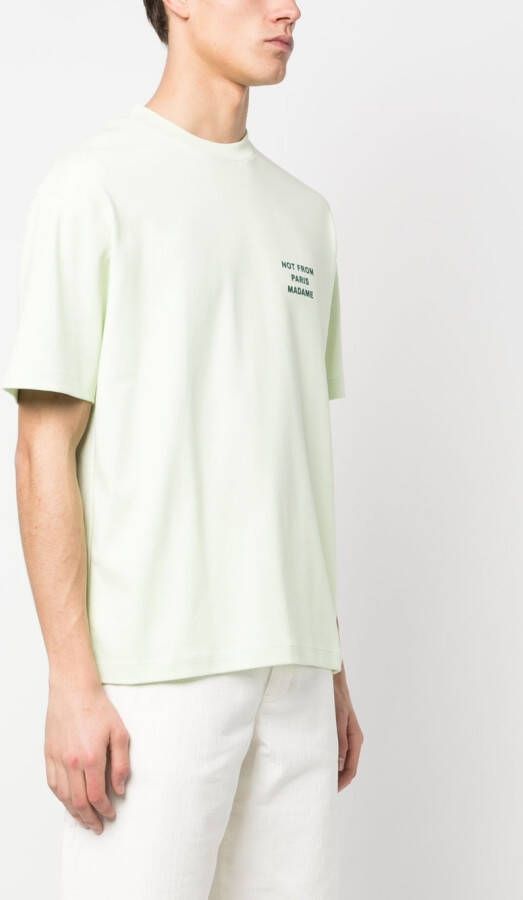 Drôle De Monsieur T-shirt met tekst Groen