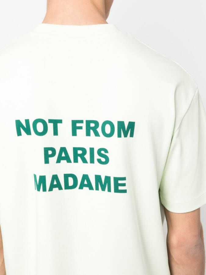 Drôle De Monsieur T-shirt met tekst Groen