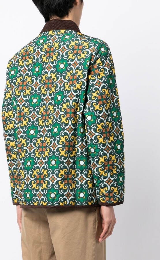 Drôle De Monsieur Shirtjack met geometrische print Groen