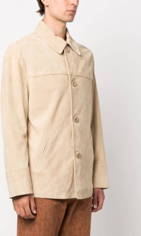 Drôle De Monsieur Shirtjack met knopen Beige