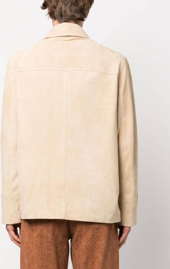 Drôle De Monsieur Shirtjack met knopen Beige