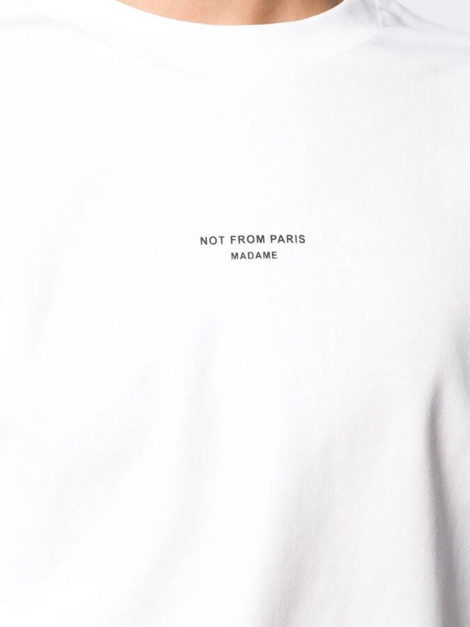 Drôle De Monsieur T-shirt met print Wit
