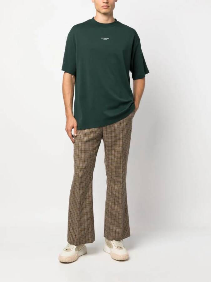 Drôle De Monsieur T-shirt met tekst Groen