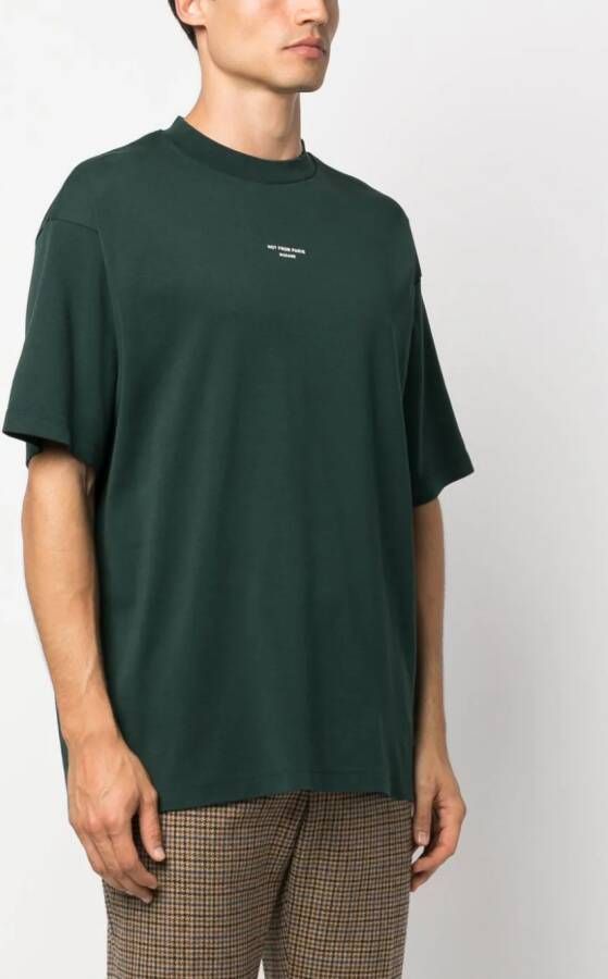 Drôle De Monsieur T-shirt met tekst Groen