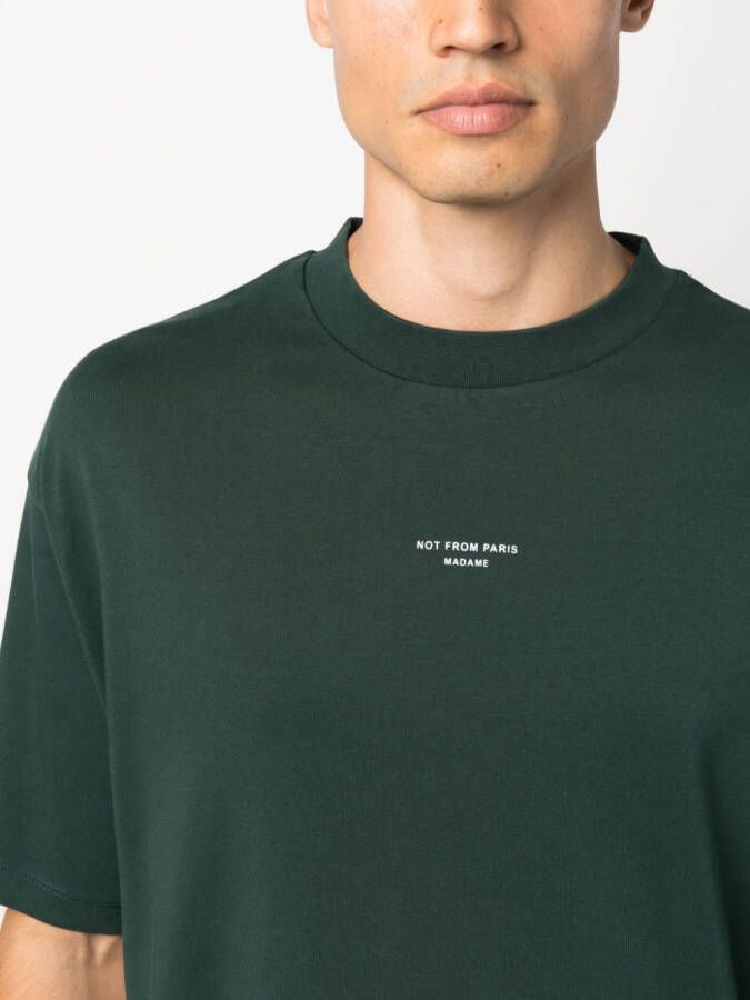 Drôle De Monsieur T-shirt met tekst Groen