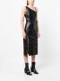 Drome Asymmetrische midi-jurk Zwart - Thumbnail 3