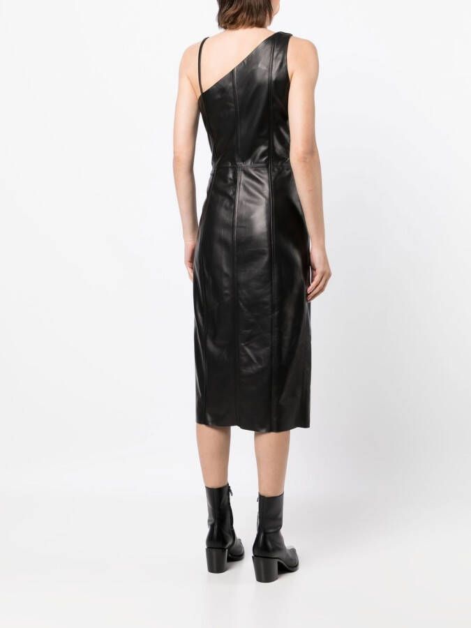 Drome Asymmetrische midi-jurk Zwart