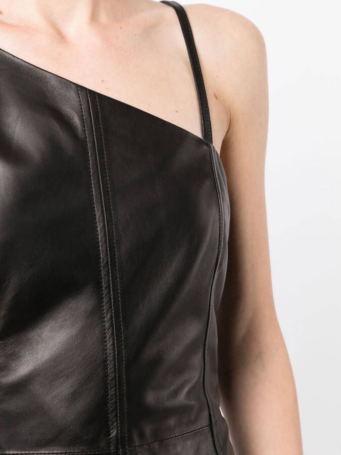Drome Asymmetrische midi-jurk Zwart