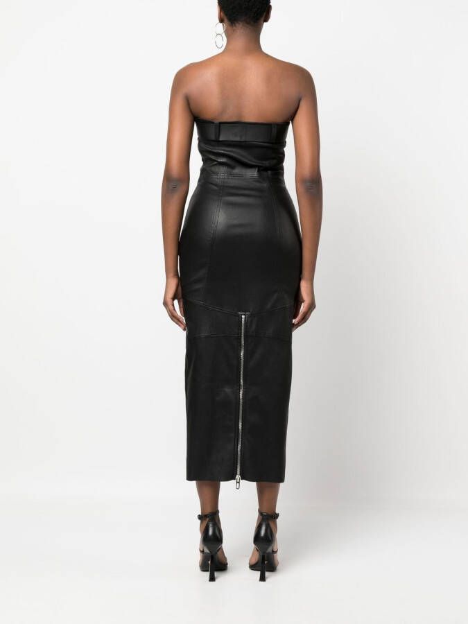 Drome Strapless jurk Zwart