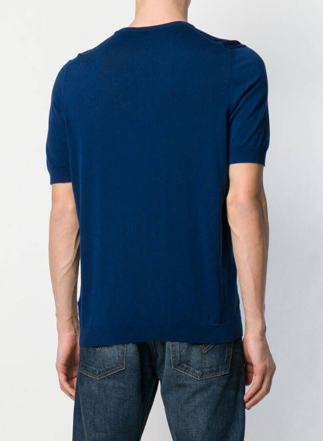 Drumohr Basic T-shirt Blauw