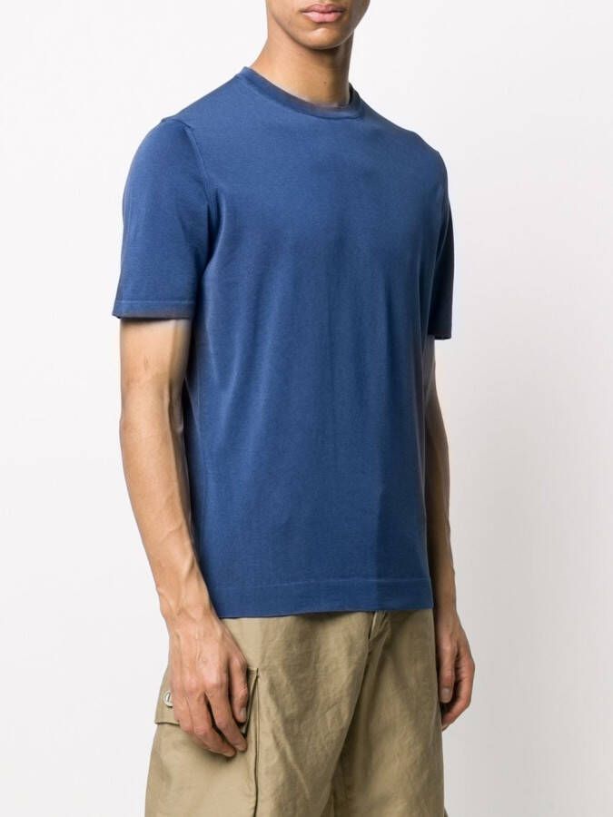 Drumohr Effen T-shirt Blauw