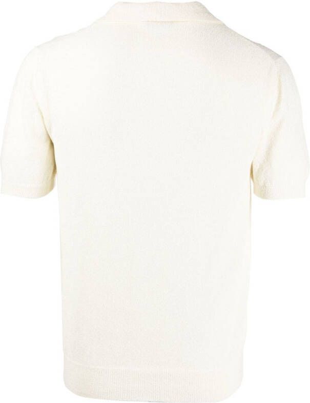 Drumohr Poloshirt met V-hals Wit