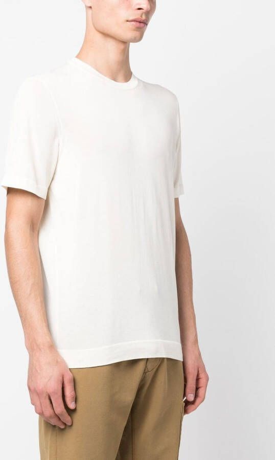 Drumohr T-shirt met ronde hals Beige