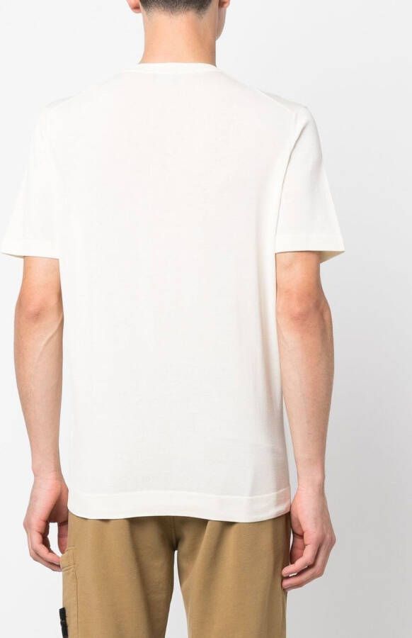Drumohr T-shirt met ronde hals Beige