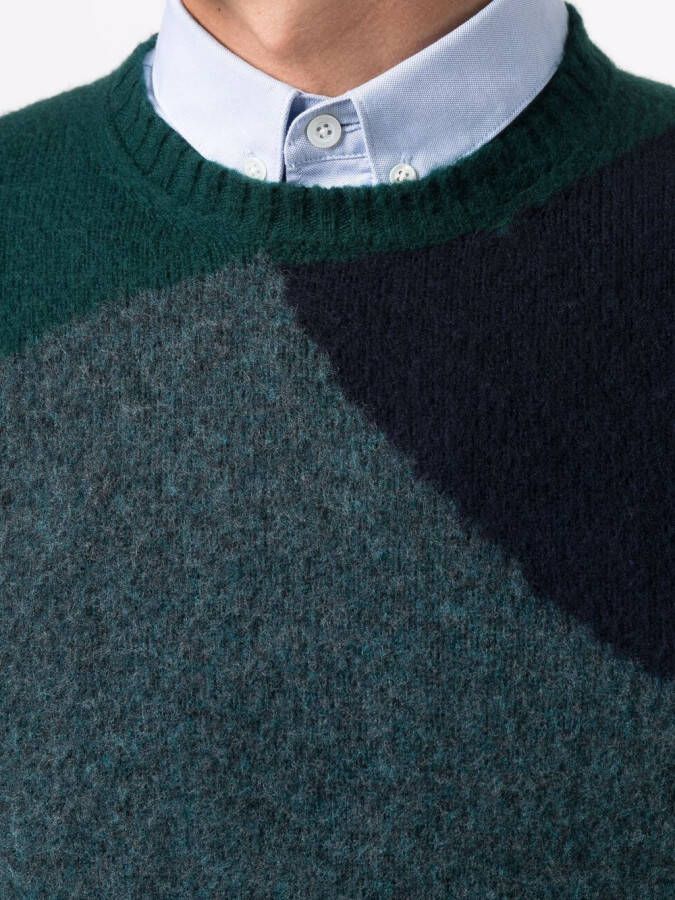 Drumohr Trui met colourblocking Groen