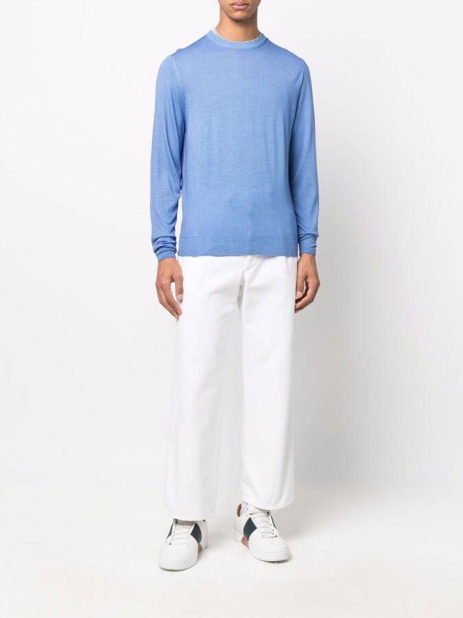 Drumohr Trui met ronde hals Blauw