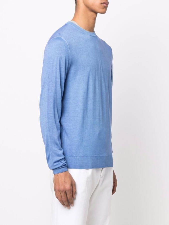 Drumohr Trui met ronde hals Blauw