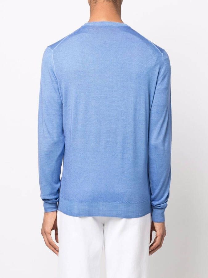 Drumohr Trui met ronde hals Blauw