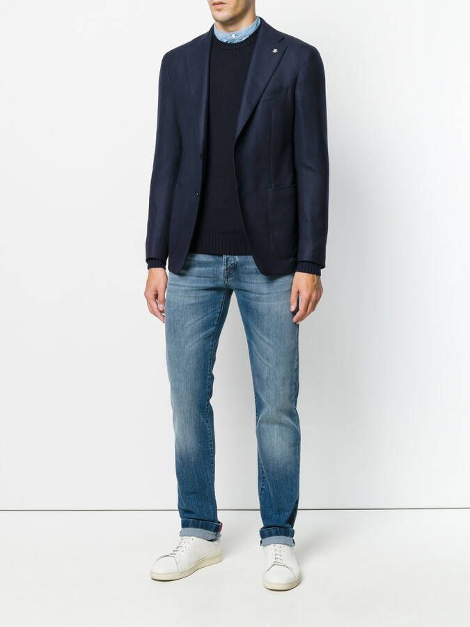 Drumohr Trui van merinowol Blauw