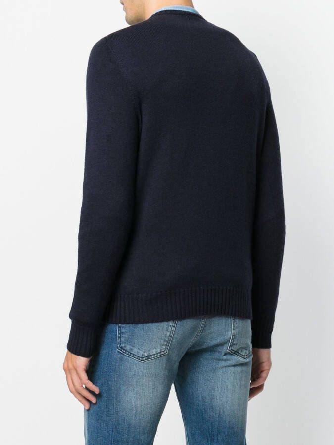 Drumohr Trui van merinowol Blauw