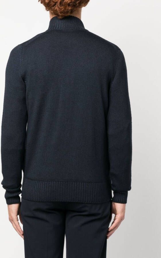 Drumohr Vest met rits Blauw