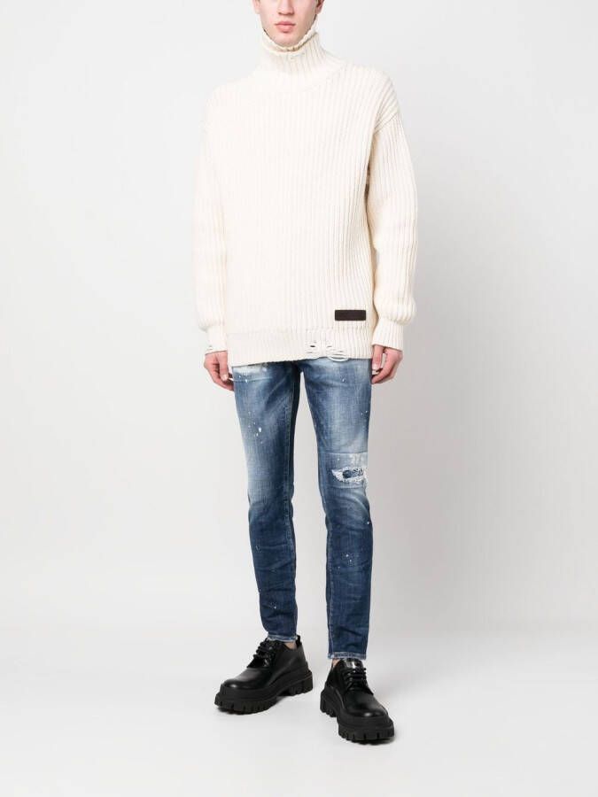 Dsquared2 1964 ripped skinny jeans Blauw
