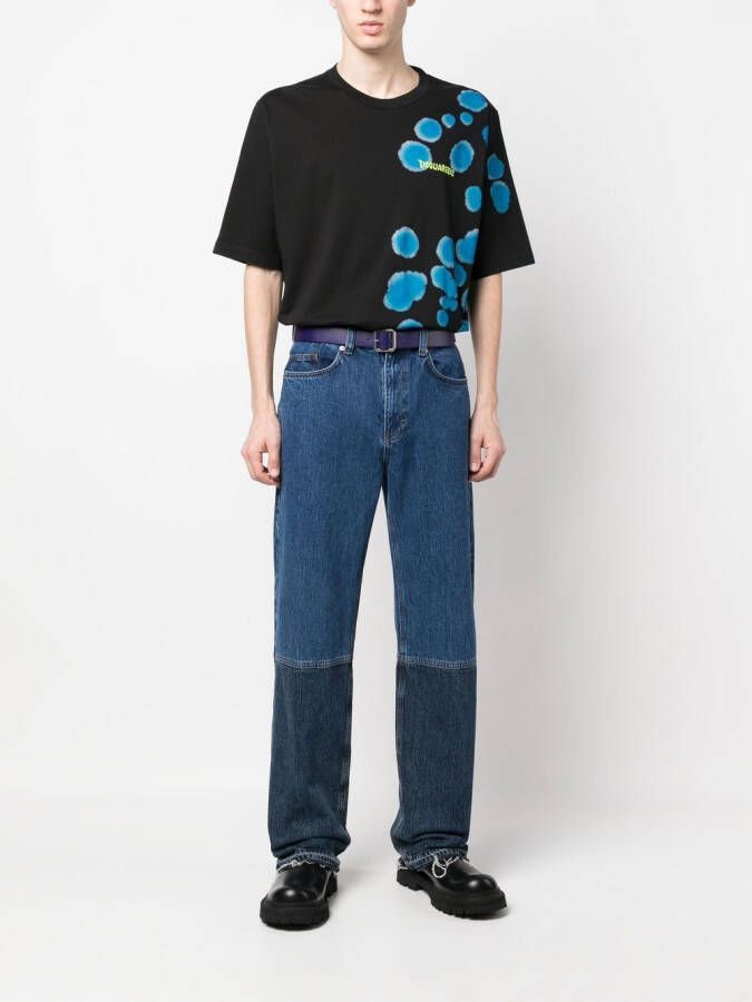 DSQUARED2 T-shirt met abstracte print Zwart
